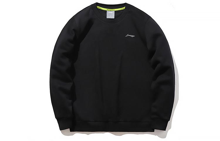 Li Ning Sweatshirts Men's Black Crew Neck Moderate Regular AWDQ425-1