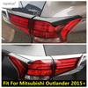 4 шт. ABS Хромированные аксессуары для Mitsubishi Outlander 2015 - Задние фонари Лампа Накладка на веки Накладка на брови Комплект накладок