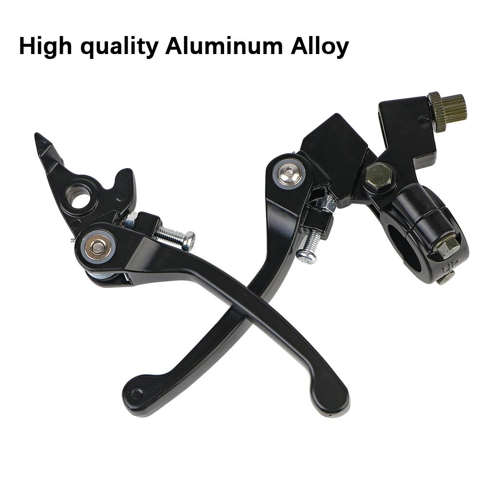 Handlebar Drum Lever Fit Aluminum Alloy Snap Back Type Leve Left/Right Set For KLX CRF XR50-250 Motorcycle Clutch Brake Lever Foldable