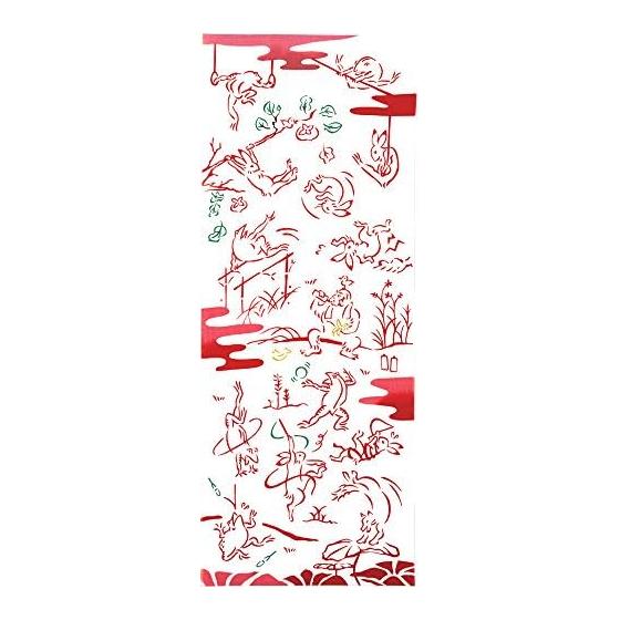 Тенугуи Miyamoto Kenema, Гимнастика, 35x90см, 50081 Дизайн Choju-giga, Хлопок, Сделано в Японии