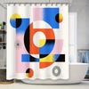 Abstract Geometric Shower Curtain For Bathroom - Modern Art Design With Vibrant Colors And Unique Patterns Waterproof Polyester