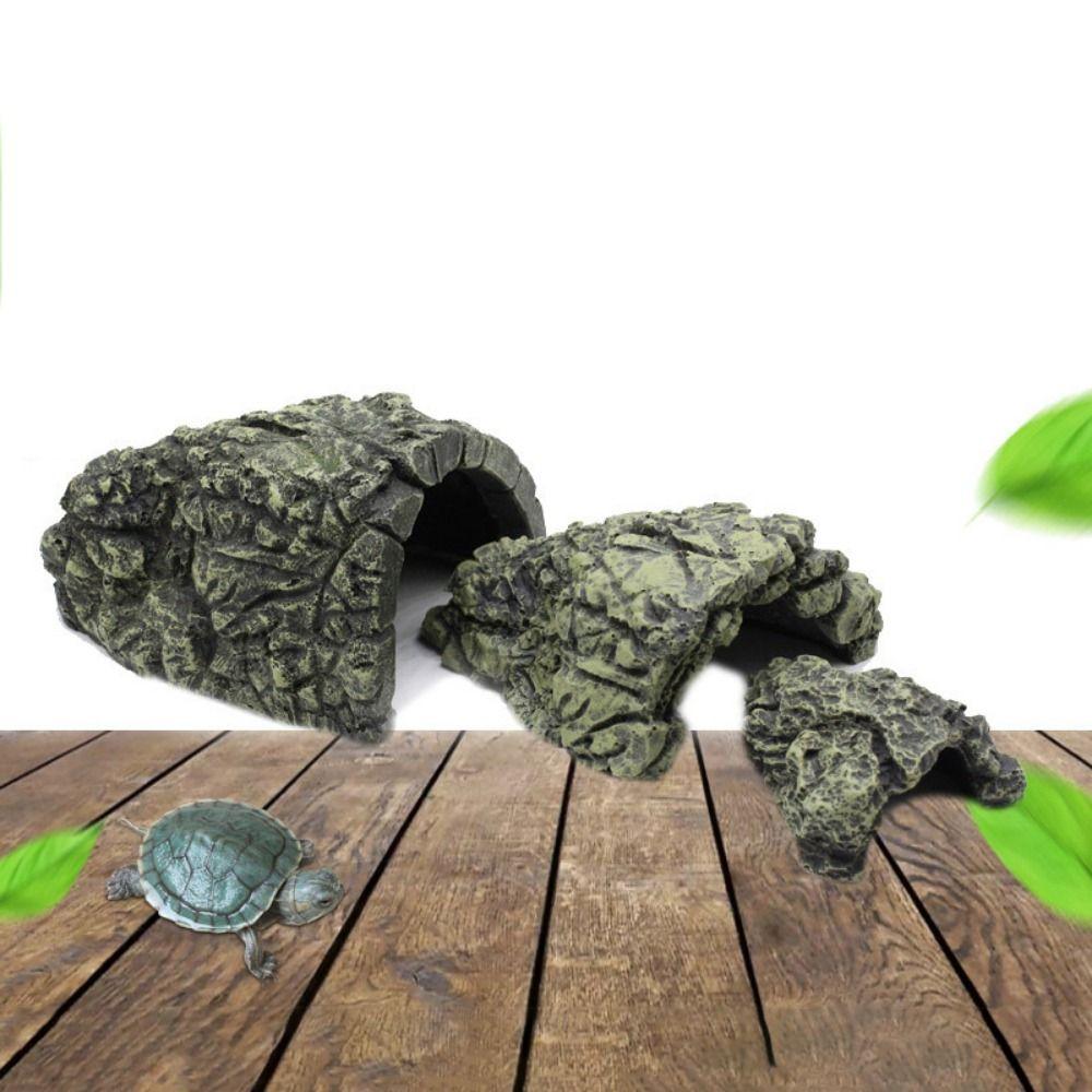 Каменная форма пещера для укрытия рыб Искусственная смола Черепаха Убежище Дом Черепаха Пещера Черепахи