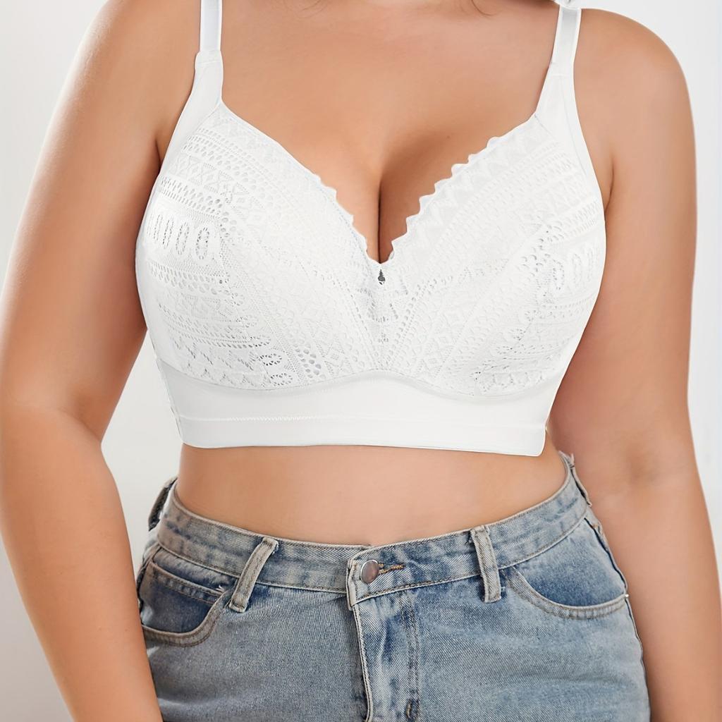 Thin French Sexy Lace Seamless Underwear Without Steel Ring Gathered Breasts and Small Breasts