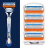 4Pcs Men Razor Blade Refills 5 Layers Stainless Steel Manual Shaver Trimmer Blades Cartridges Replacement Husband Father Gift