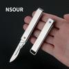 Multi functional stainless steel wallpaper scalpel Crowbar solid EDC mini folding knife carving tool, send 10pcs24 # blade