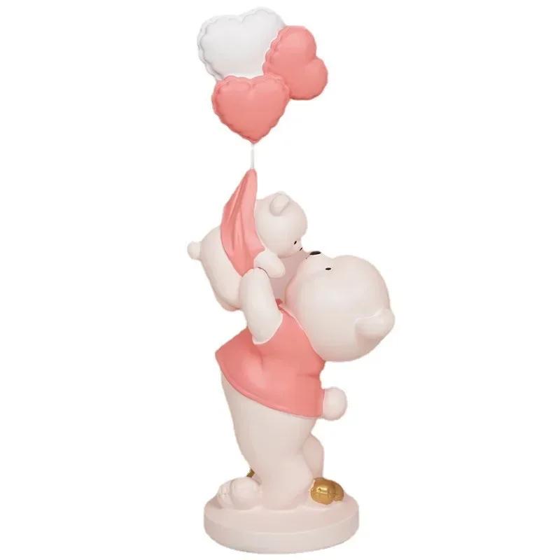 LMHBJY Креативные и жестокие украшения для прихожей в виде медведя, современные мультяшные, для гостиной, дома, для рабочего стола, медведь для родителей и детей, смола, ручная работа