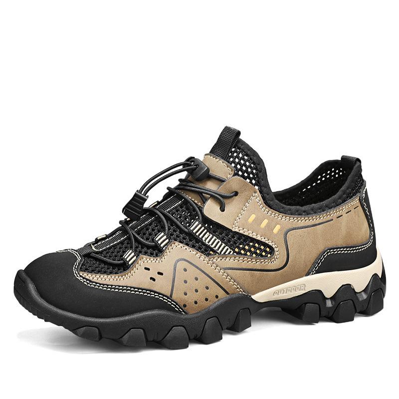 Traceway Shoes Men's Summer Breathable Mesh Hiking Shoes Splicing Wading Shoes Fashion Trend Outdoor Shoes Casual Men's Shoes