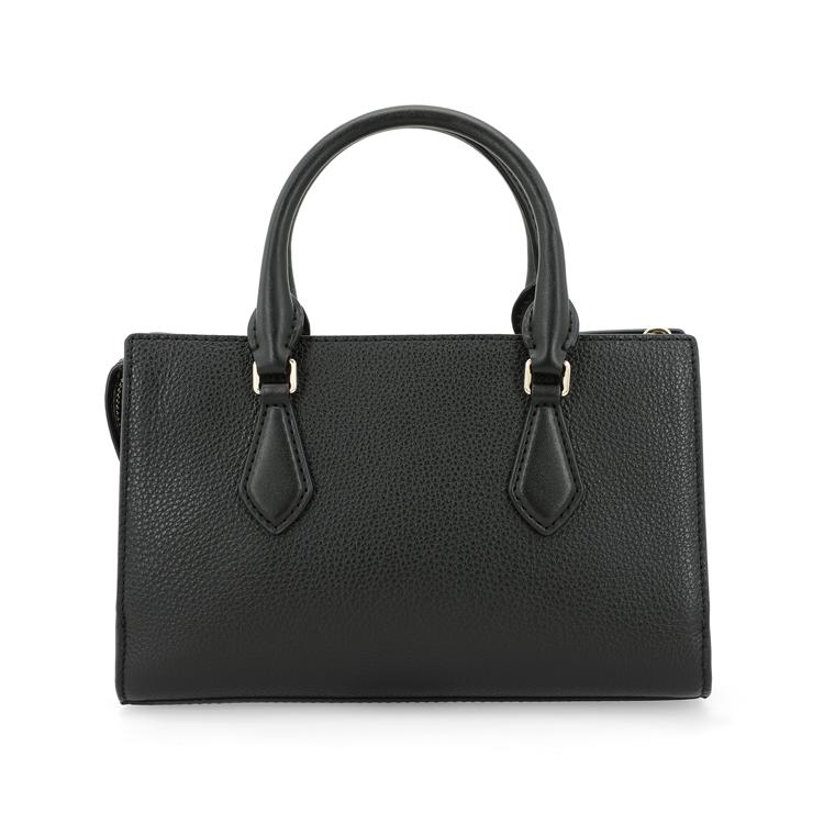 Michael Kors Mk Valerie 24 Сумка-тоут с золотым логотипом-буквами Кожаная фактура 'pebble' Женские сумки Черный 30F2G9VS1L-001