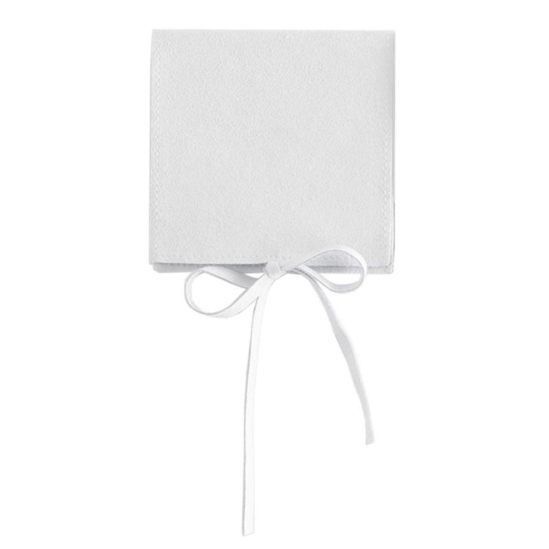 Jewelery Gift Bag Microfiber Jewellry Pouch with Ribbon Envelope Gift Packaging Organizer Bag for Earrings Necklace