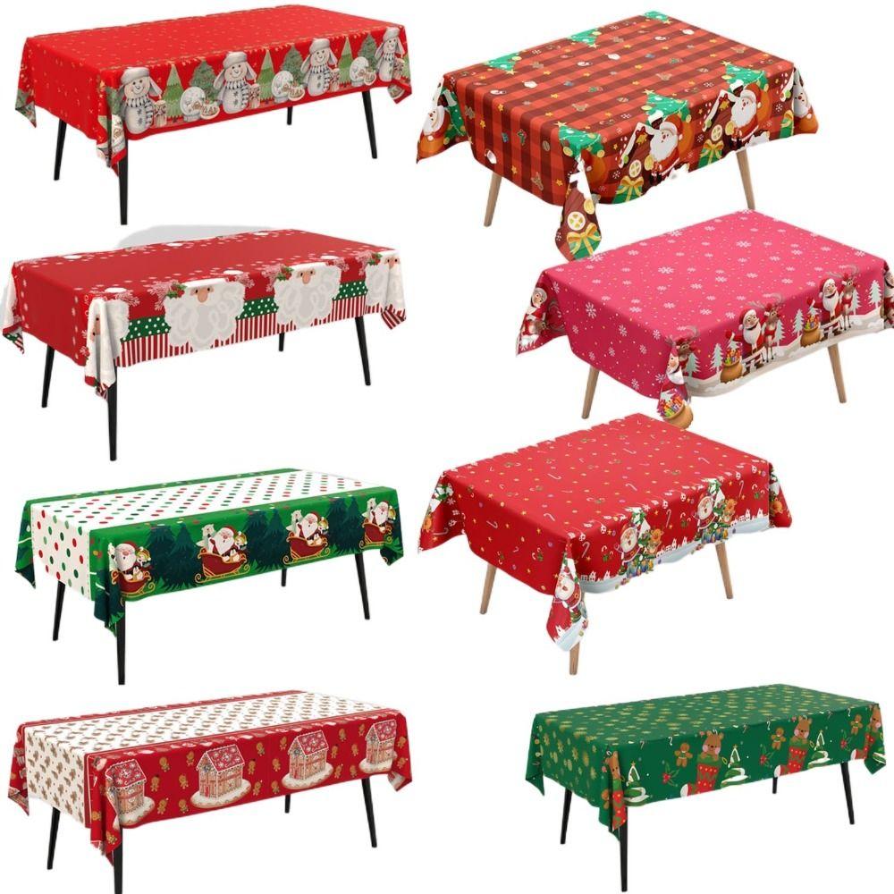 Disposable Disposable Tablecloths Bronzing Table Cover Noel Christmas Tablecloth  Home Decoration