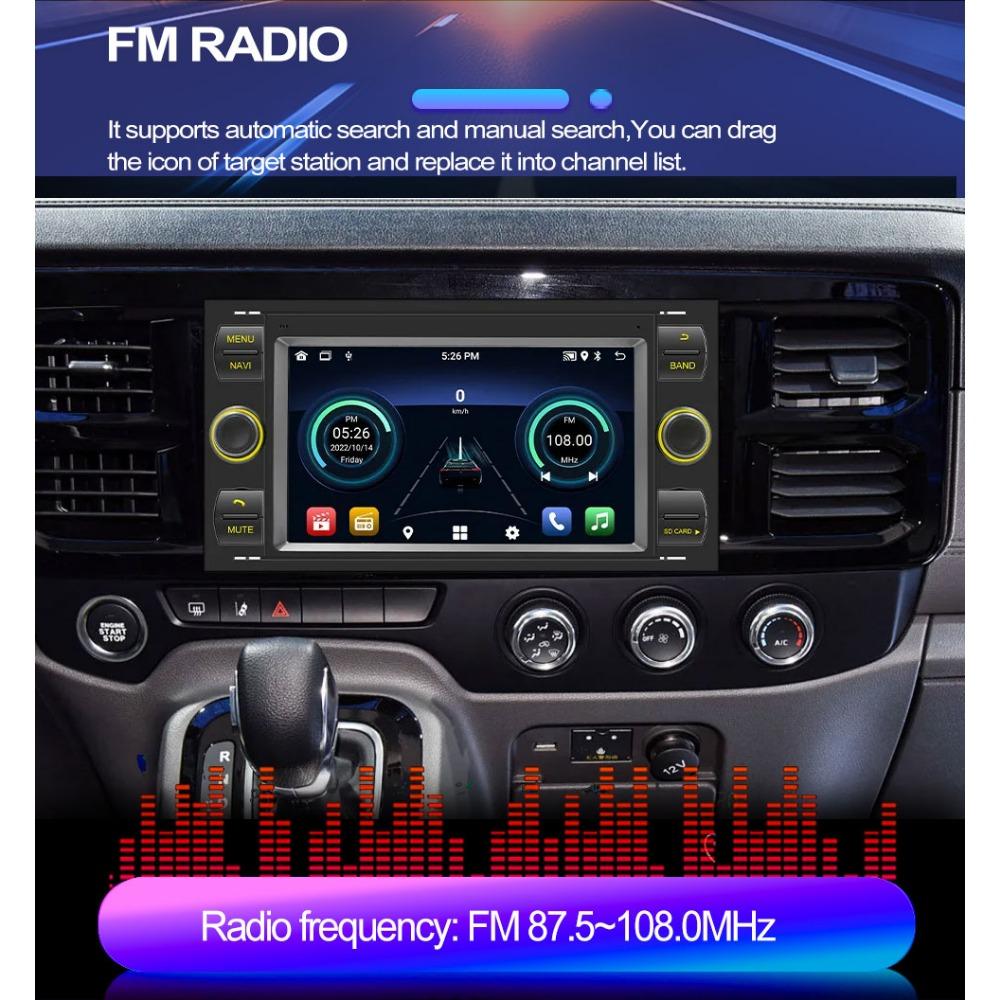 Car Radio Multimedia Player For Ford Focus 2007 Mondeo S-max C MAX Kuga Galaxy Fiesta Transit Fusion 2 Din Android Carplay GPS Autoradio 1+32GB