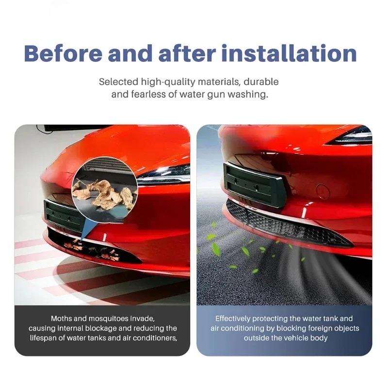 For Tesla Model 3 Highland 2024 2025 Lower Bumper Anti Insect Net Anti Dust Proof Inner Vent Grille Cover Car Insect-proof Net