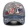 New Embroidered Shark Denim Cap Washed Trendy Personalized Baseball Cap Sunshade Sun Protection Cap