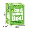I Should Have Known That! Card Game - Perfect for Family Game Night - Over 400 Trivia Questions