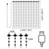 Умные светодиодные гирлянды-шторы 9,8 фута x 9,8 фута 400 светодиодов питание от USB DIY художественное комнатное освещение гирлянды с приложением и пультом управления Рождество