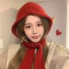 Утепленный Теплый Корейский Инс Капюшон Шарф Ветрозащитная Защита Ушей Шапка Балаклава Осень и Зима