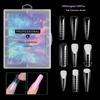 120Pcs/Set Clear Dual Forms False Nails Full Cover Quick Building Gel Mold Tips Nail Extension Molds Upper Forms For Nails Tips