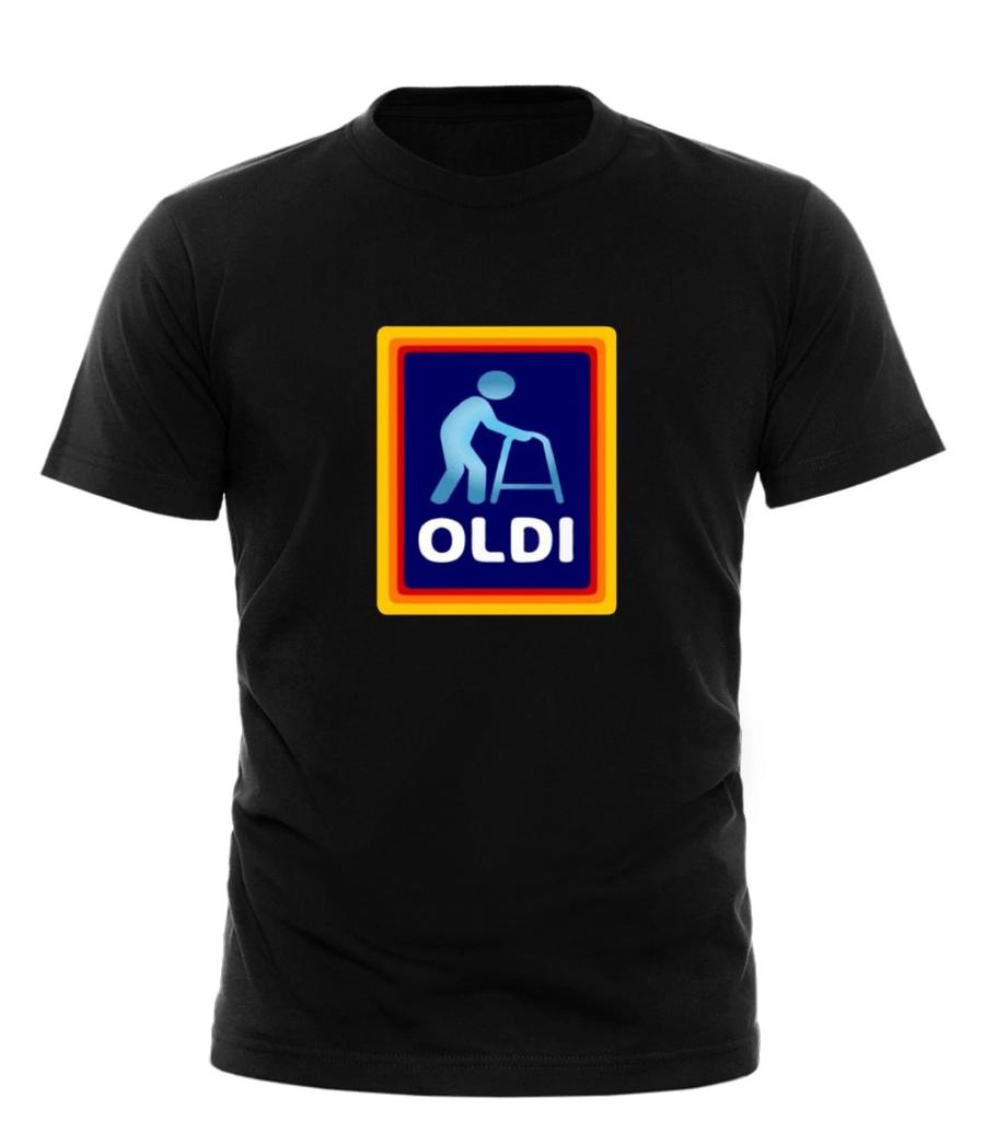 OLDI Adult T-Shirt All Sizes S M L XL 2XL 3XL 4XL Colours Black White Red-Unisex