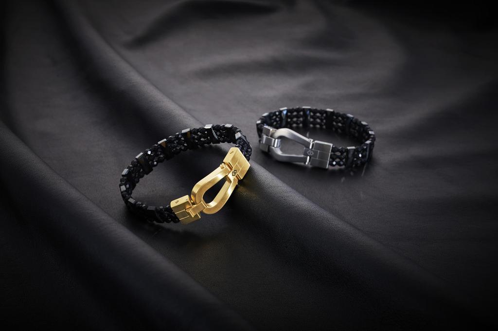 Colantotte CO Magnetic Loop THEO Loop CARO Bracelet, P170P100, Gold, 17.5 cm