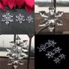 10pcs Transparent Snowflakes Xmas Tree Hanging Christmas Party Ornaments Festival Decoration