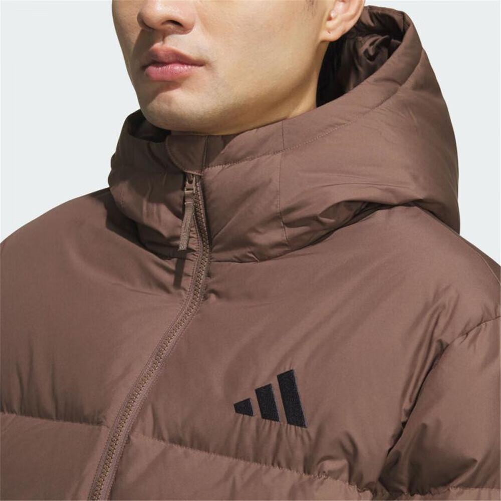adidas Повседневная куртка-пуховик с капюшоном и молнией, с длинным рукавом, мужская куртка KC5945