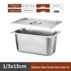 Прямоугольный контейнер для еды из нержавеющей стали DM 316 с крышкой