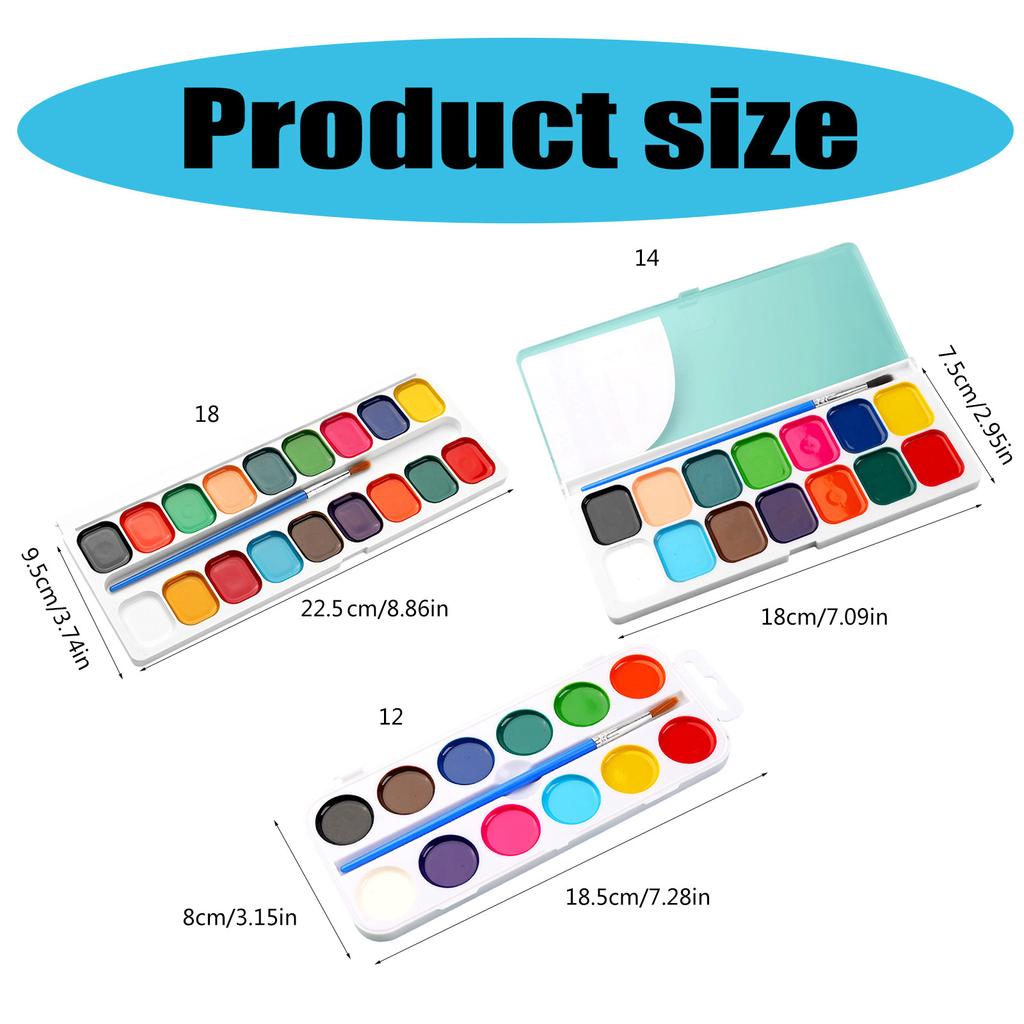 Набор акварельных красок, смываемые акварельные краски с кисточкой для детей, приз для игры в классную комнату ко Дню святого Валентина