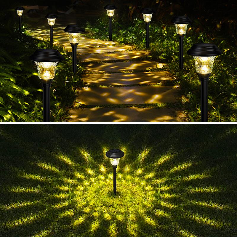 Solar Pathway Lights Bright Solar Lights Outdoor Waterproof IP65 LED Solar Garden Lights Yard, Path, Landscape Driveway