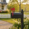 Outdoor Mailbox Sign Yard Iron Signage with Fixed Holes, Metal Cat Butterfly Decoration, Hole for Wood Leather Mailboxes Mounting