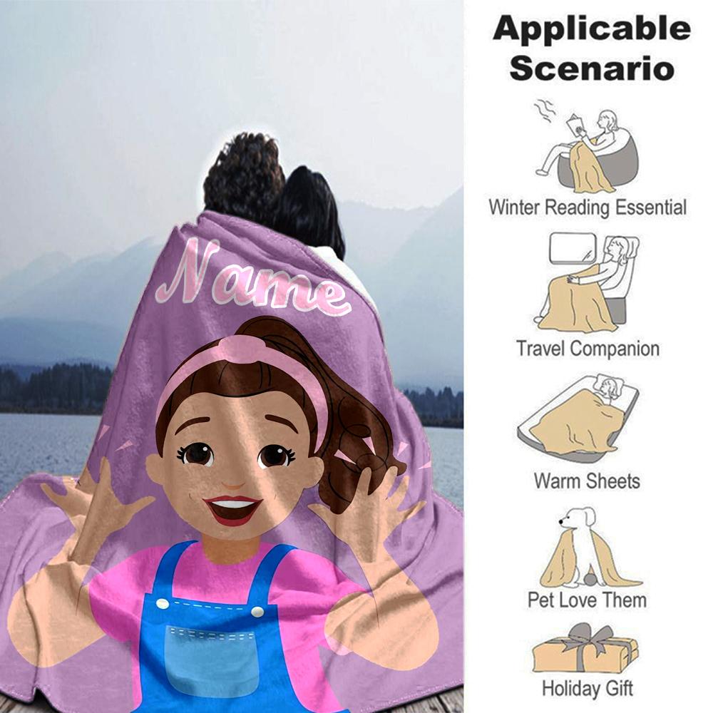 Customiz Name Personality Ms. Rachel Blanket Soft &Warm Sofa Office Bed Travel Lunch Break Blanket, Gift Suitable All Seasons