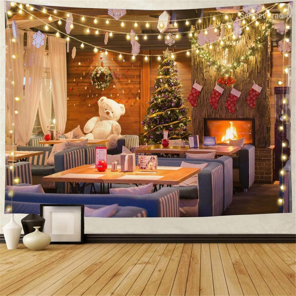 Snow Wall Hanging Tapestry Christmas Wall Hanging Tree Wall Hanging Gorgeous Christmas Tree Fireplace Gifts