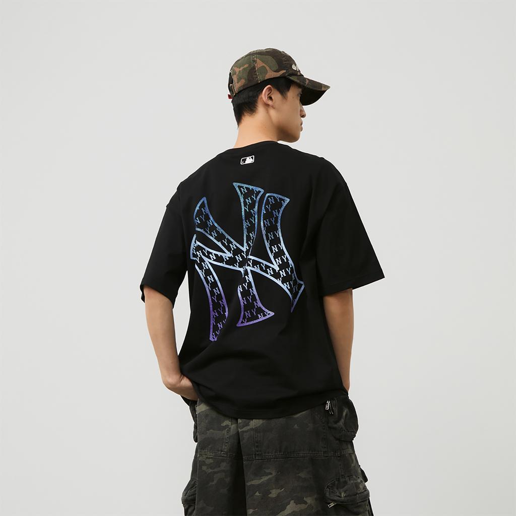 New MLB MONOGRAM Collection New York Yankees SS24 T Shirt Unisex Black 3ATSM1643-50BKS
