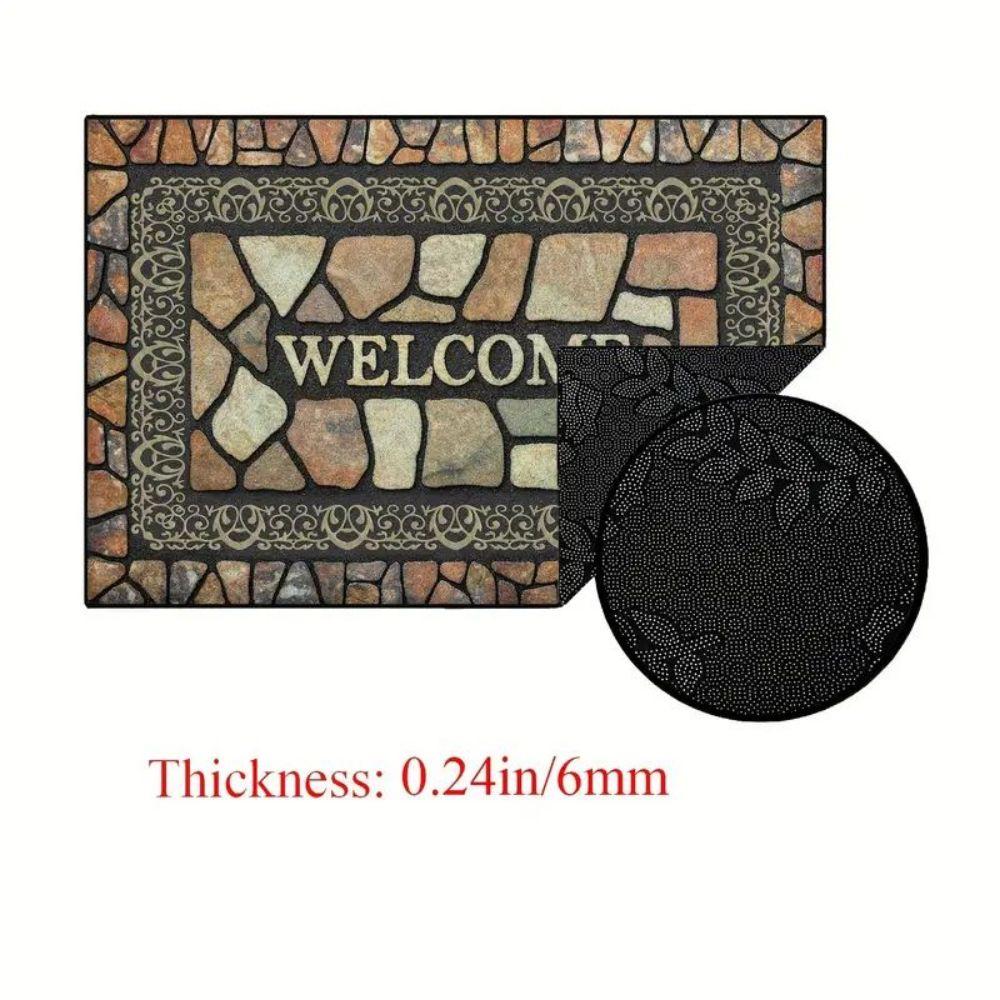 Приветственный коврик с каменным узором, нескользящий коврик для пола, коврики для входа в помещение и на улицу, украшение для дома