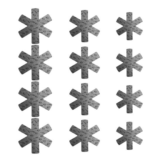 12 Pcs Non-stick Pan Protective Mat 3 Sizes Water Absorbent Soft Anti-scalding Avoid Scratch Pot