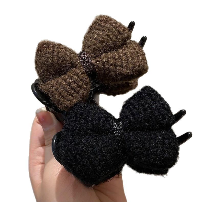 2025 Роскошный плюшевый бант-заколка для пучка волос для женской высокой прически