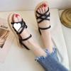 Cool slippers women's new summer fashion versatile flat-bottomed Korean version two wearing Roman sandals thick-soled beach women