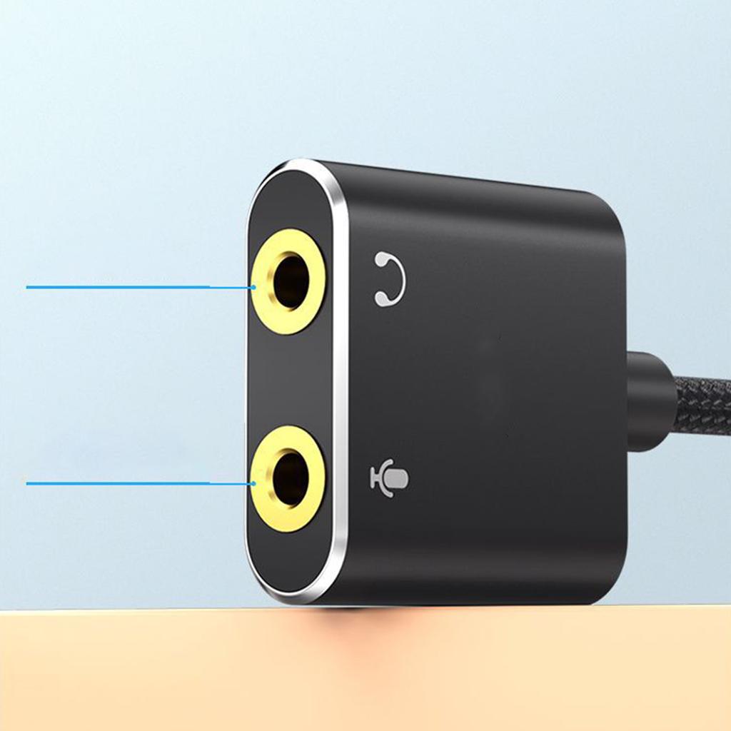Адаптер USB на 3,5 мм USB2.0 Внешняя стерео звуковая карта Конвертер Адаптер с разъемом для наушников и микрофона для ПК