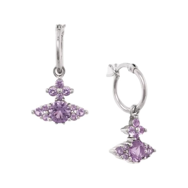VIVIENNE WESTWOOD Серьги Женские Серебро/Фиолетовый 6202017R