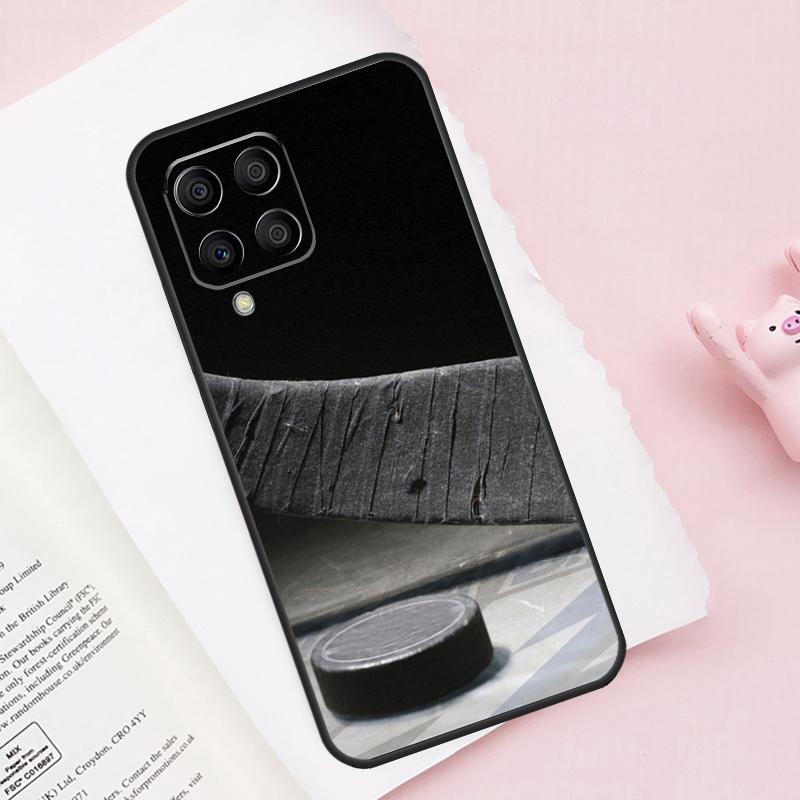 Hockey Stick and Puck For Samsung Galaxy M31 M32 M12 M52 M13 M33 M53 M11 M51 M15 M55 M14 M34 M54 M30s M20 Case