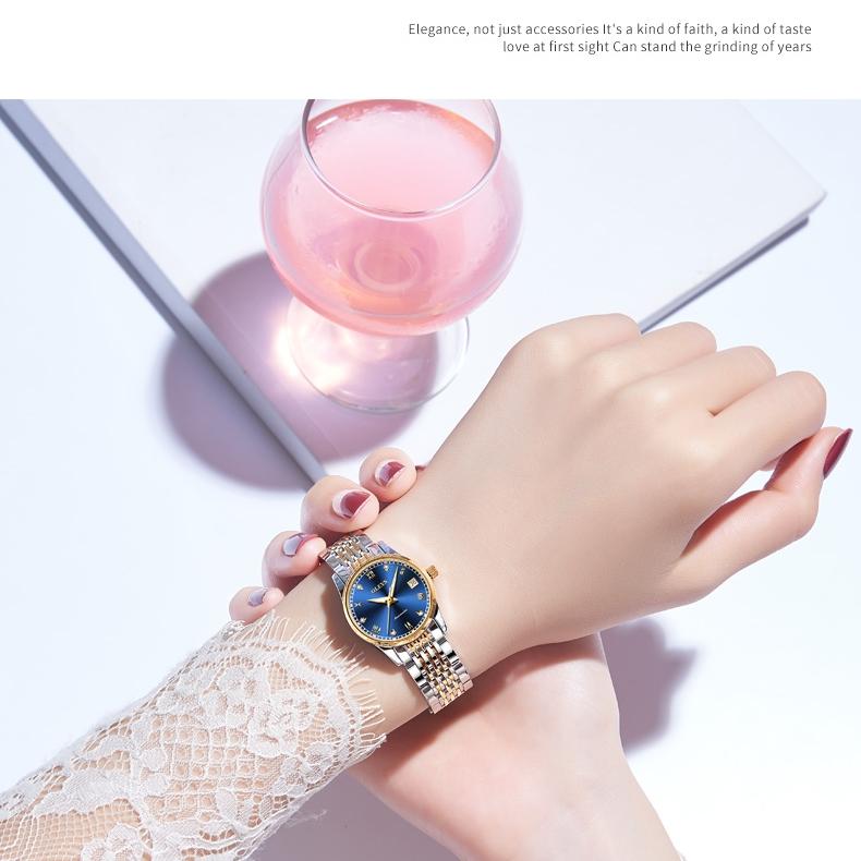 OLEVS Брендовая модная тенденция, повседневная пара механических выражений, часы для мужчин и женщин