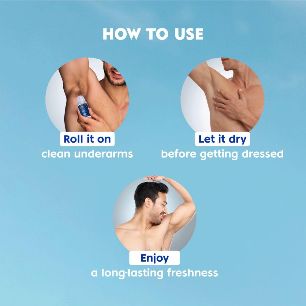 Nivea Мужской дезодорант-ролик для подмышек, Cool Kick | Защита от пота на 72 часа | Длительная свежесть | 50 мл