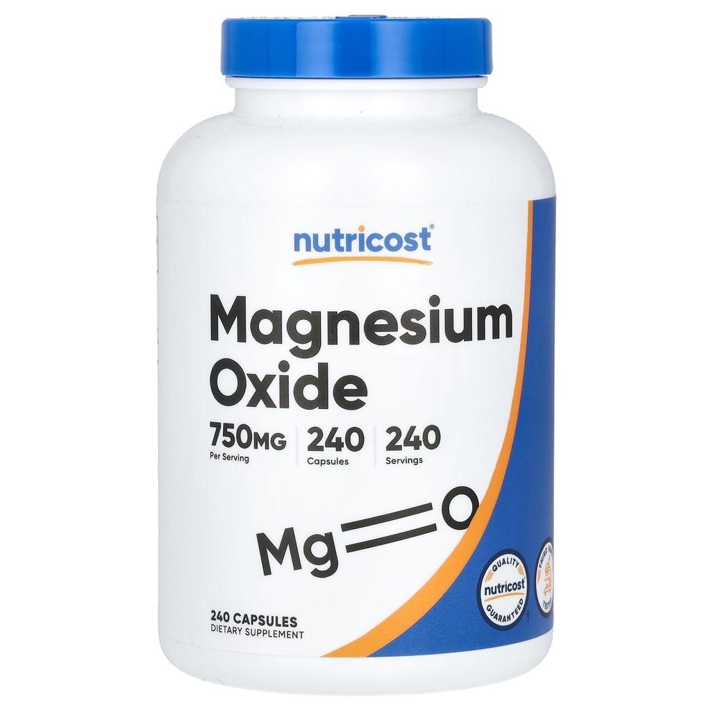 Magnesium Oxide, 750Mg, 240 Capsules