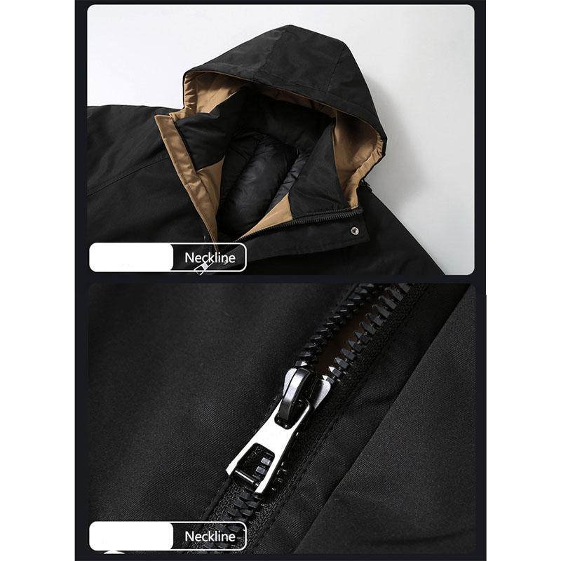 Мужская зимняя рабочая одежда больших размеров, хлопковое пальто с капюшоном, толстая куртка средней длины, повседневная теплая хлопковая куртка 4XL-10XL