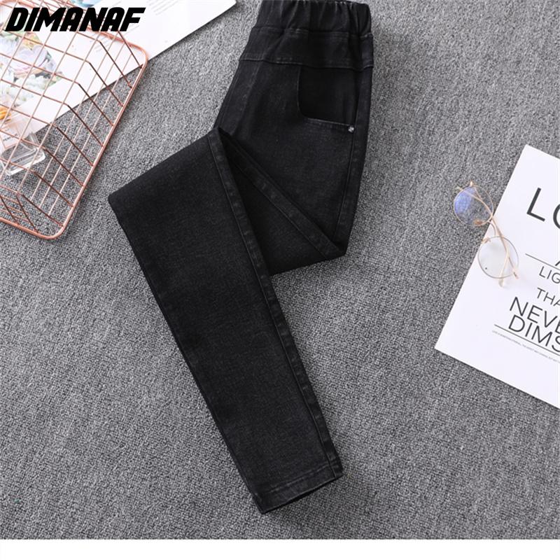 Dimanaf 2022 Summer Jeans Long Pants Women Basic Pencil Pants High Waist Loose Casual Denim Female Blue Trousers Pants 6xl
