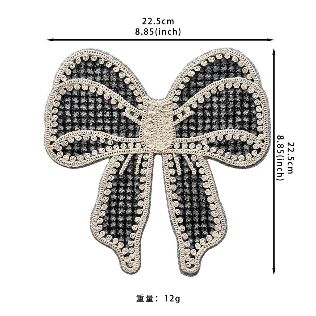 Mesh Lace Bow Diy Patch Sticker Clothing Top Sweater T-Shirt Decorative Accessories Cloth Sticker Accessories