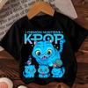 HuntrX Kpop Охотник на Демонов Детская Футболка Аниме Принт Короткий Рукав Повседневная Круглый Вырез Одежда Детский Топ