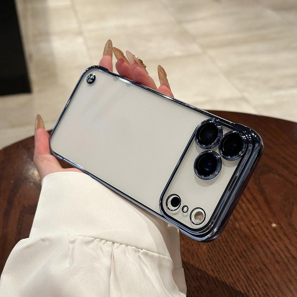 iPhone17PROMAX гальванизированный безрамочный ультратонкий чехол для мобильного телефона для Apple 16 ультратонкая защитная пленка для линзы