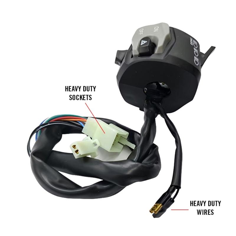 Motorcycle Multifunctional Handlebar Switch Easy to Install Motorcycle Switch Assembly Motorcycle Accessories for Bike 