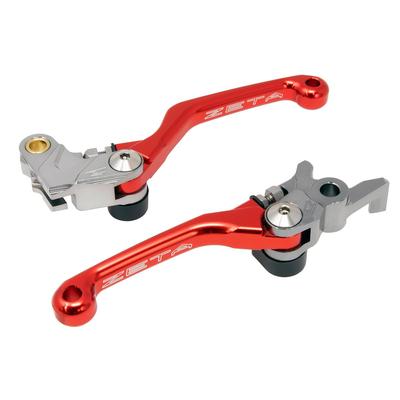 Набор регулируемых рычагов ZETA RACING CP Красный для CRF450L CRF450RL CRF450X FREAK 3-пальцевый ZE44-5023 '19-20, '21-25, '19-25 (ГРЯЗЬ F5089)
