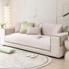 Ice Silk Sofa Cushion Summer Summer Summer Summer Summer Mat Cushion Plaid Non-Slip Simple Modern Leather Sofa Cover